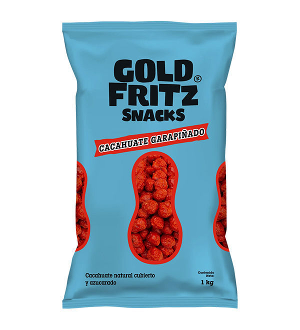 Cacahuate garapiñado Gold Fritz bolsa de 1 kg