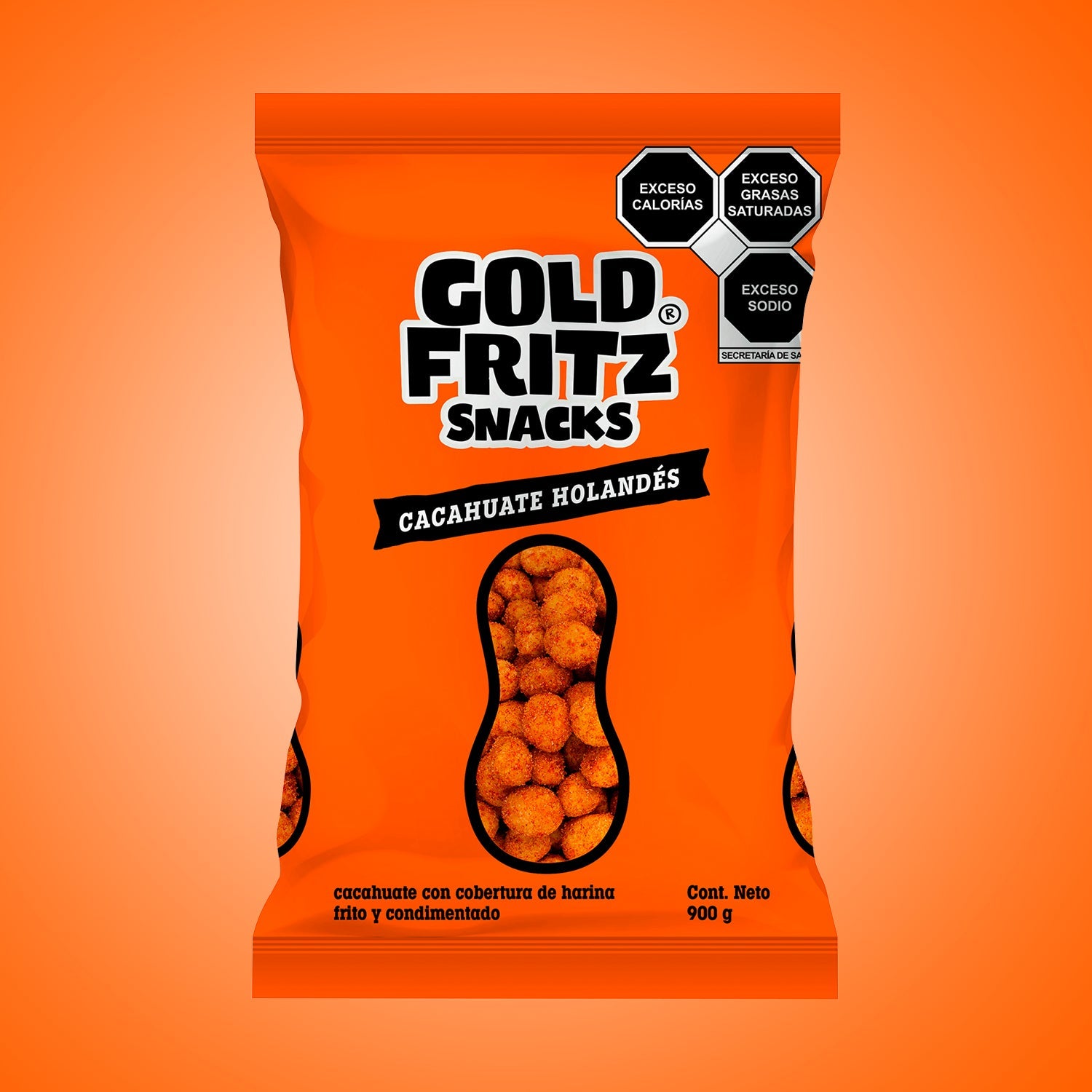 Cacahuate holandés Gold Fritz bolsa de 900 g