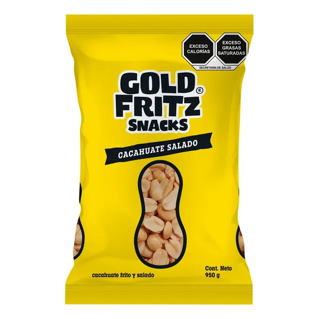 Cacahuate salado Gold Fritz bolsa de 950 g