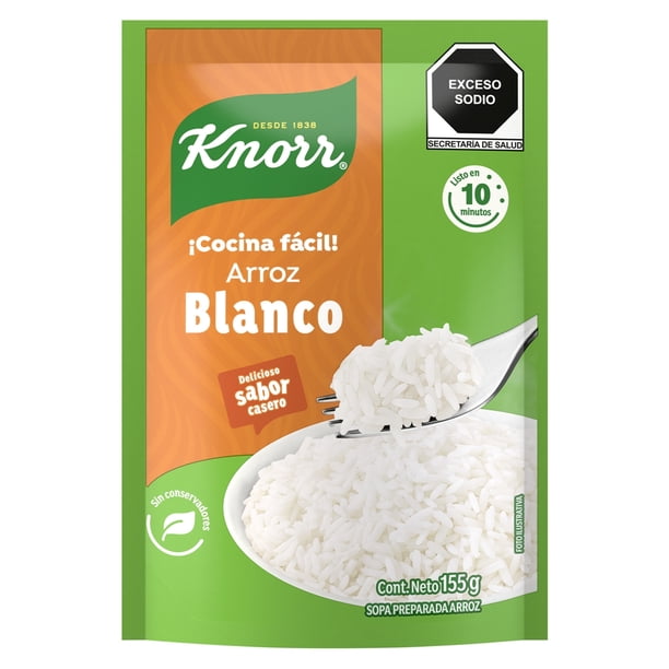 Arroz blanco Knorr, caja con 12 sobres de 155 g
