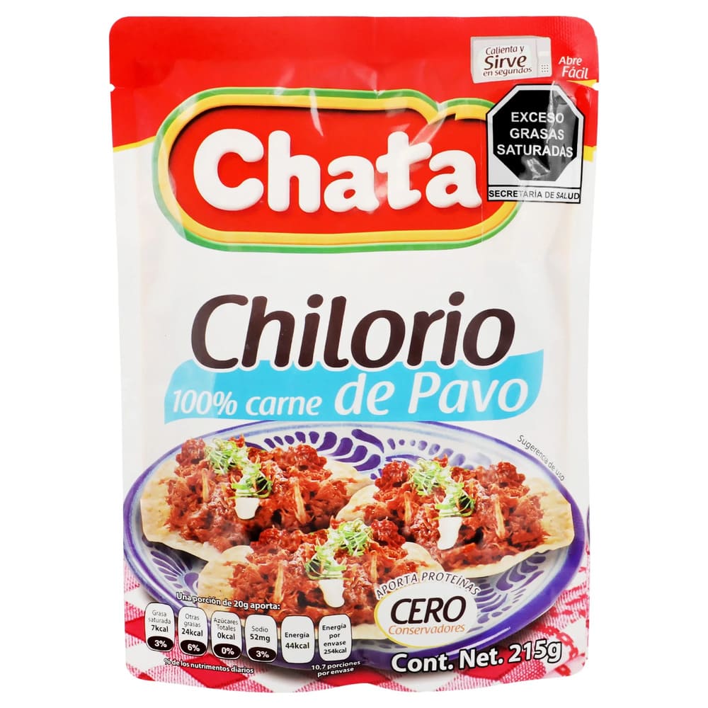 Chilorio Chata de pavo pouch 215 g