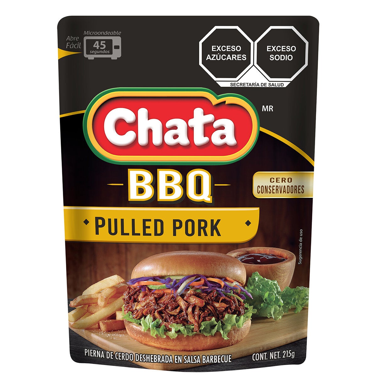 Carne de cerdo deshebrada Chata en salsa BBQ 215 g