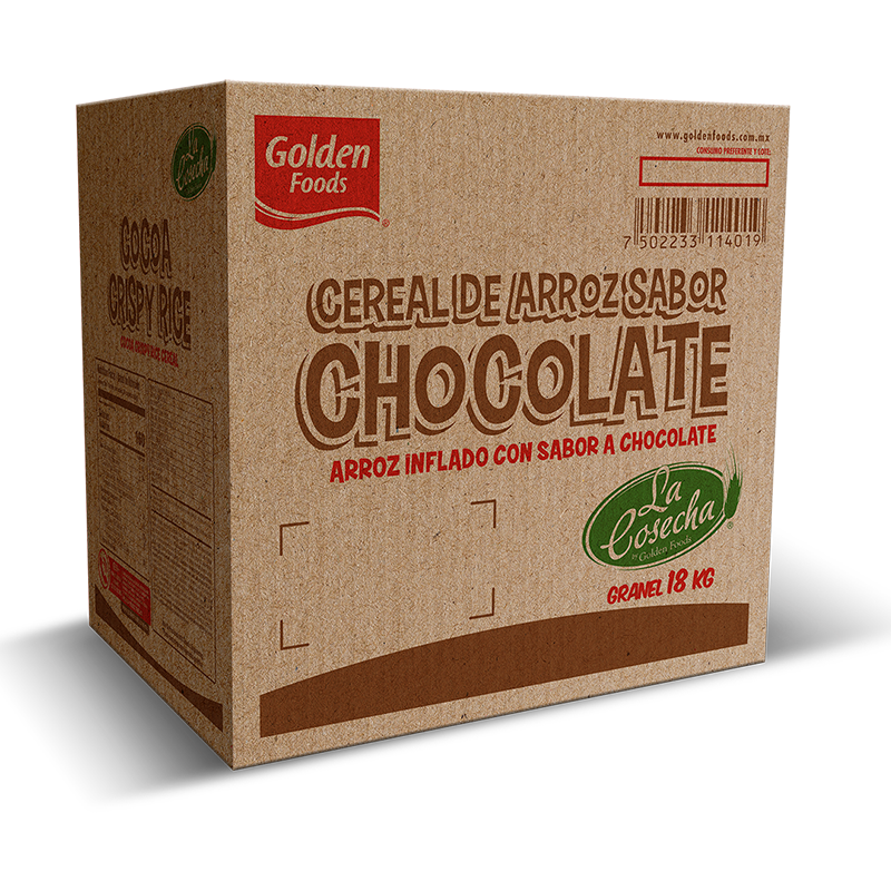Cereal de arroz sabor chocolate Golden Foods 18 kg