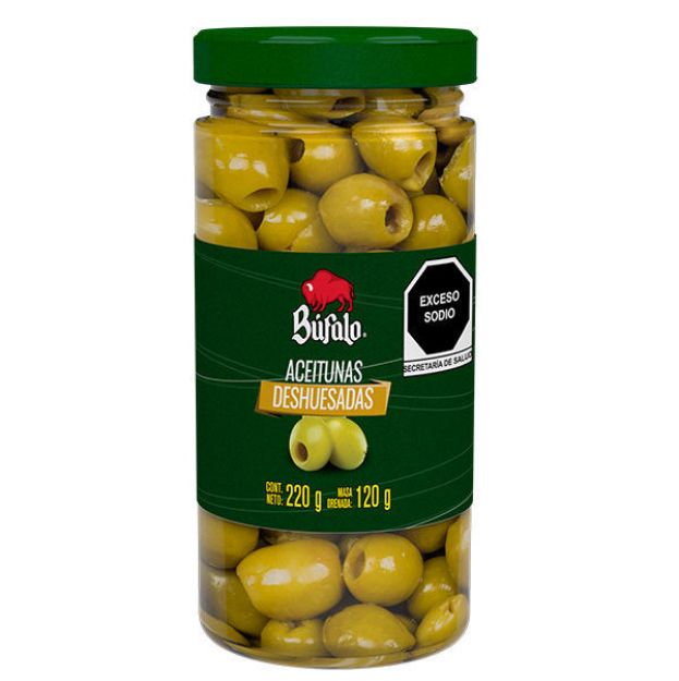 Aceituna verde deshuesada Búfalo 220 g