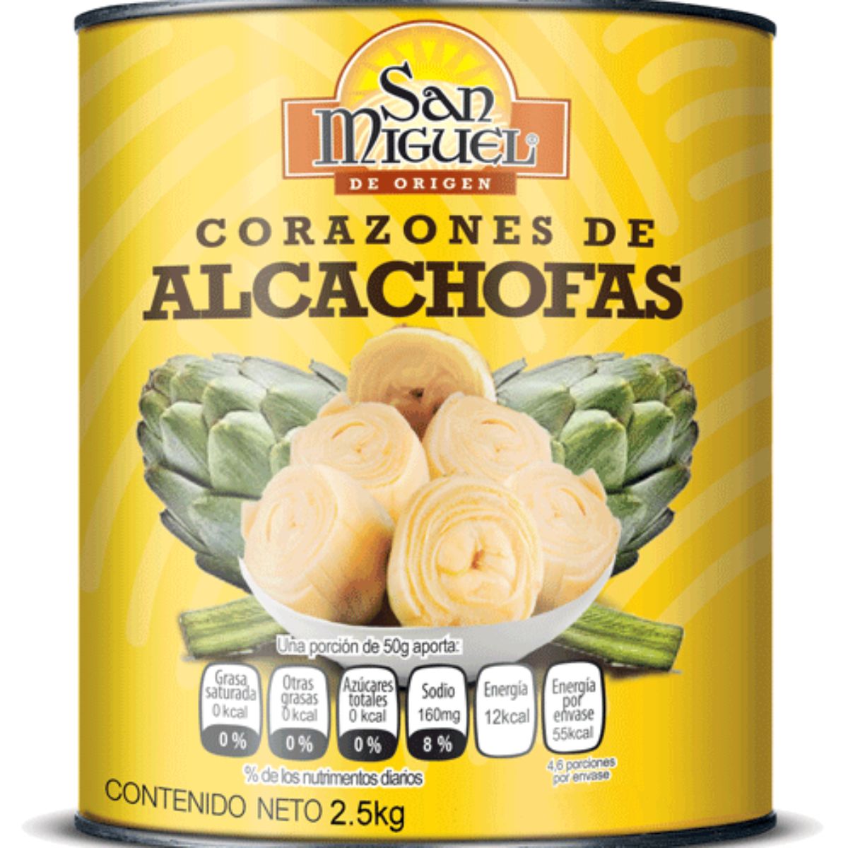 Corazones de alcachofa San Miguel 2.5 kg