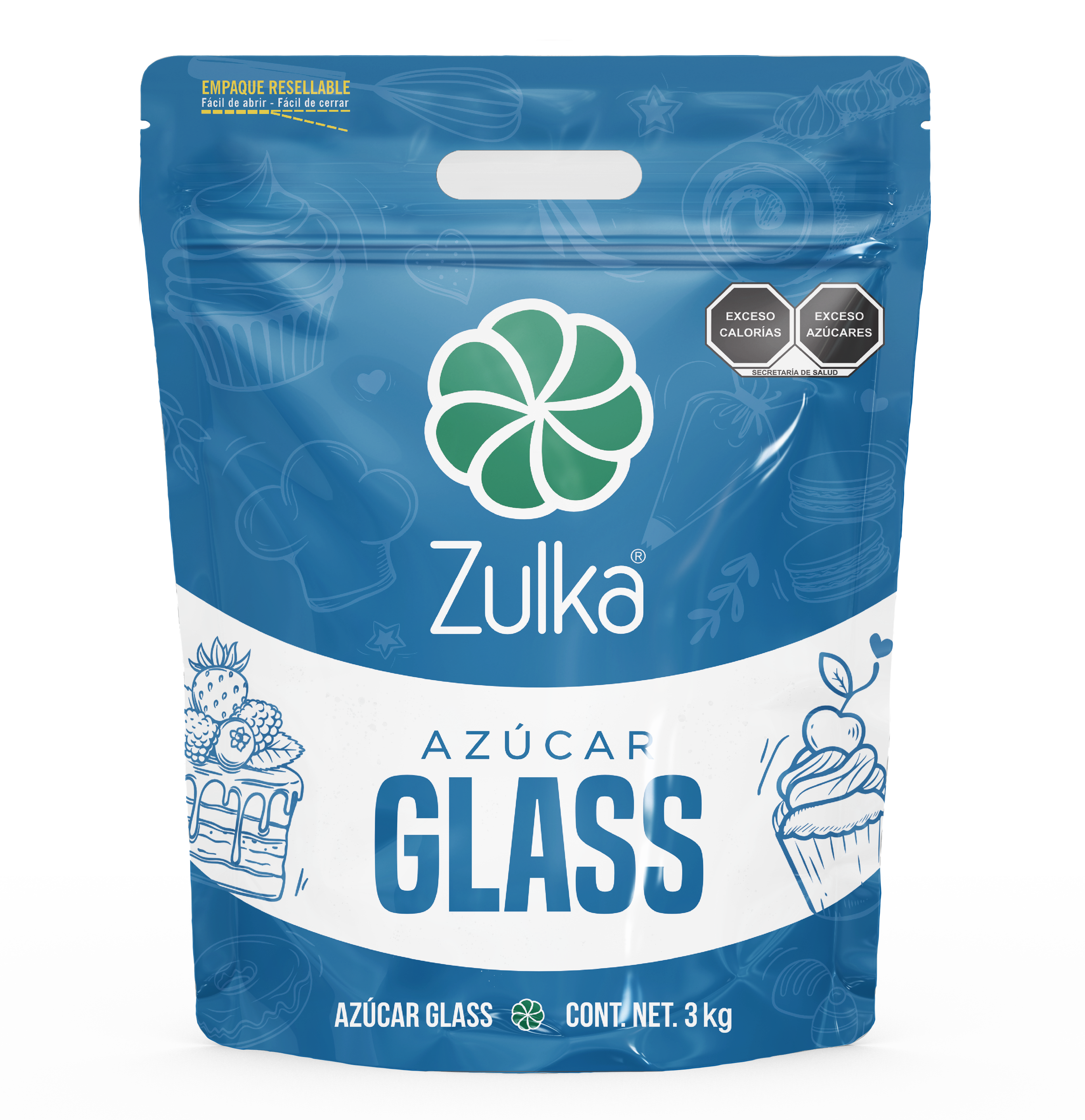 Azúcar glass Zulka — Bolsa 3 kg
