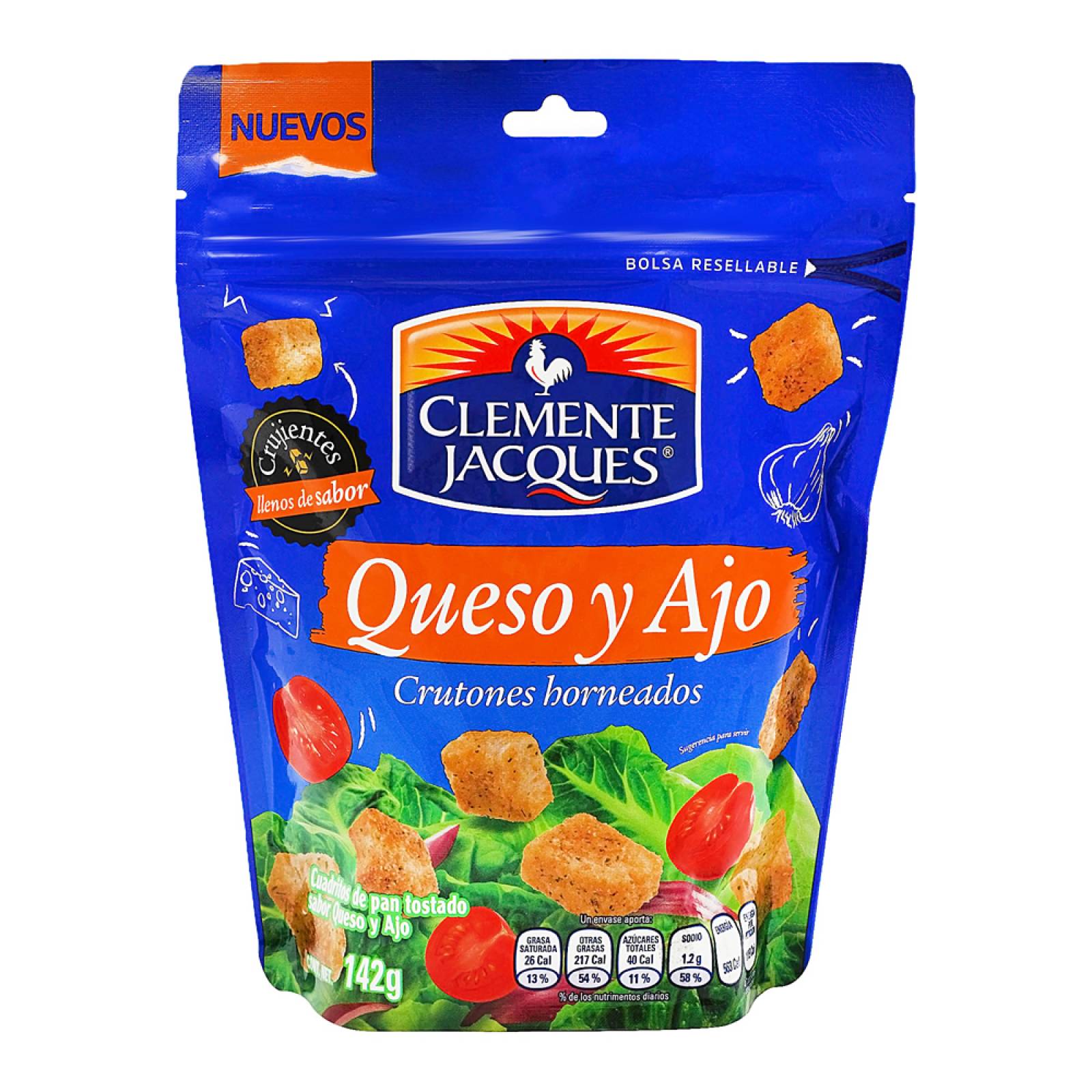 Crutones queso y ajo Clemente Jacques — 142 g