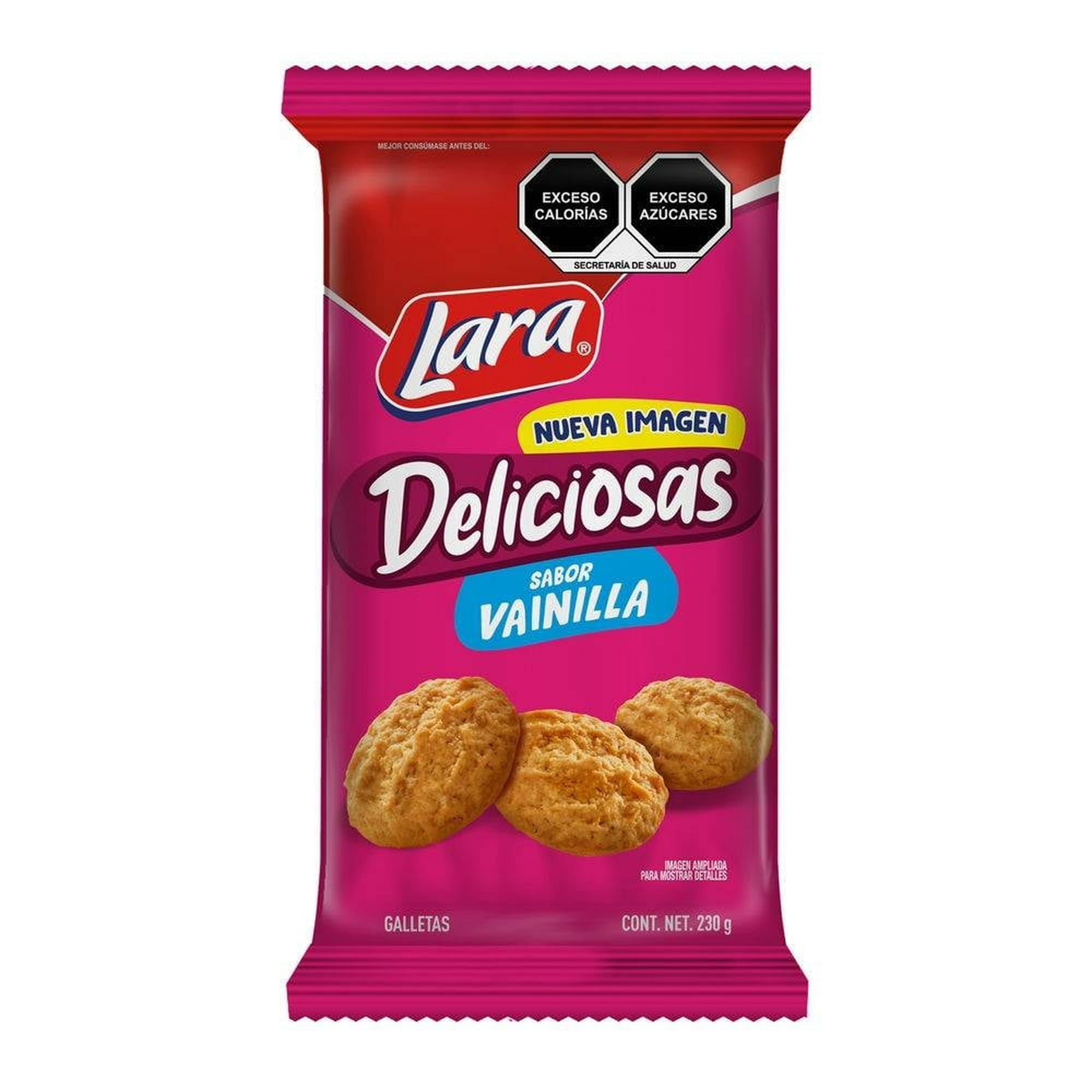 Galletas Deliciosas vainilla Lara — Caja con 14 bolsas