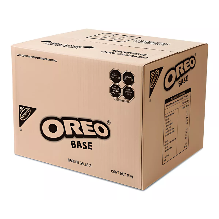 Galleta Oreo base sin relleno — Caja 9 kg