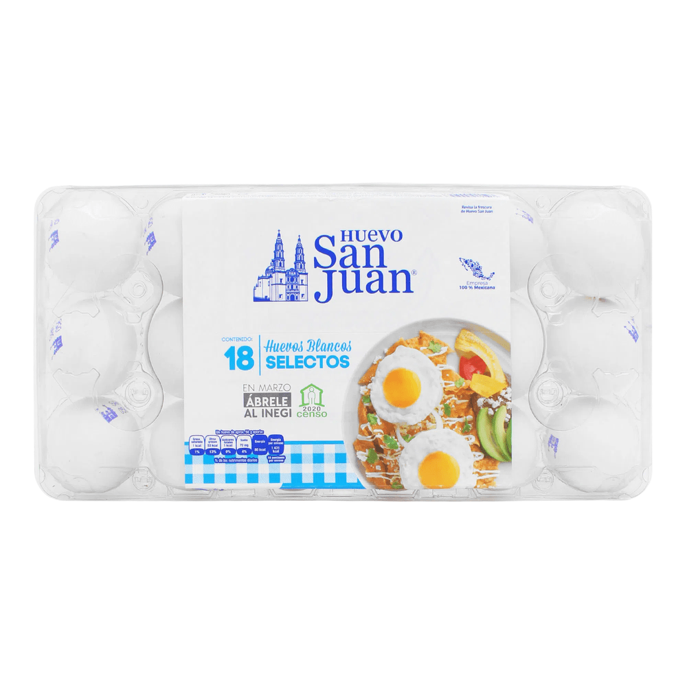Huevo blanco San Juan — 18 piezas