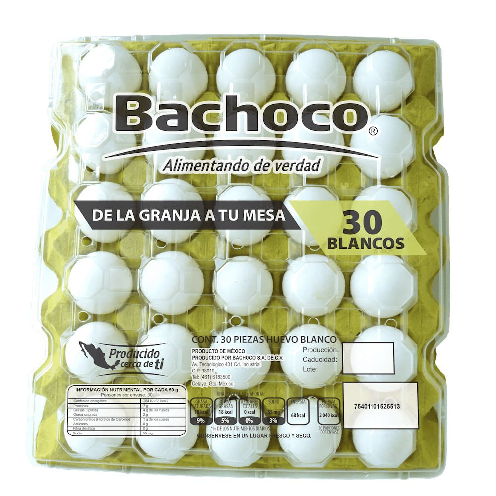 Huevo blanco Bachoco — 30 piezas