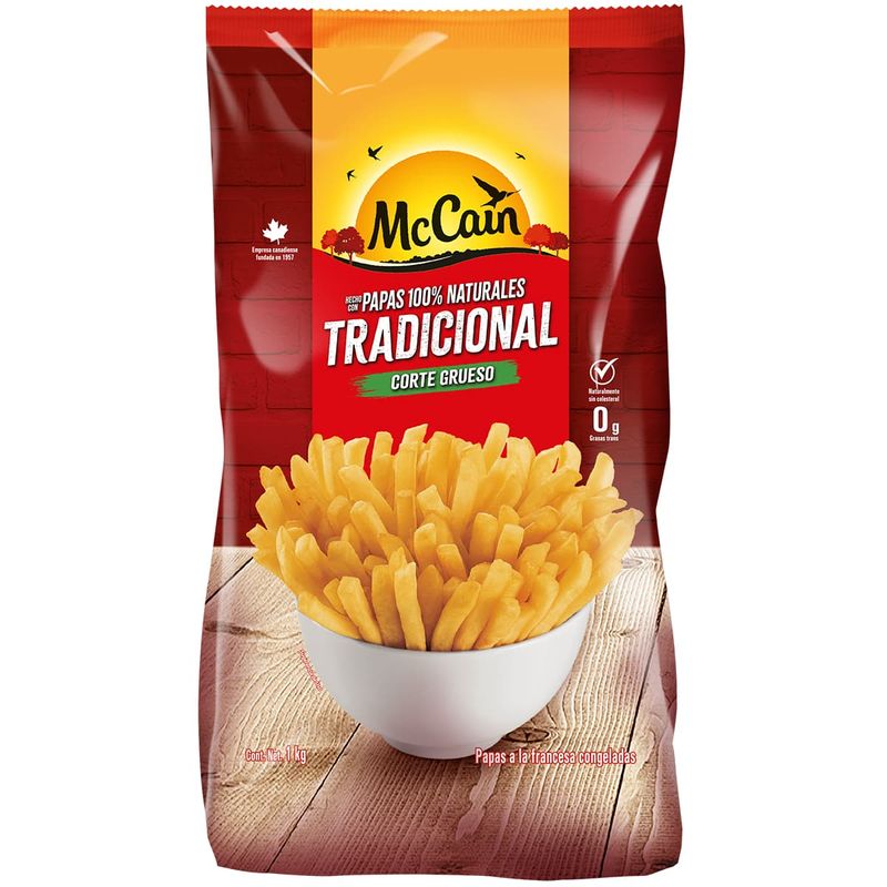 Papas McCain Tradicional Corte Grueso 1 kg