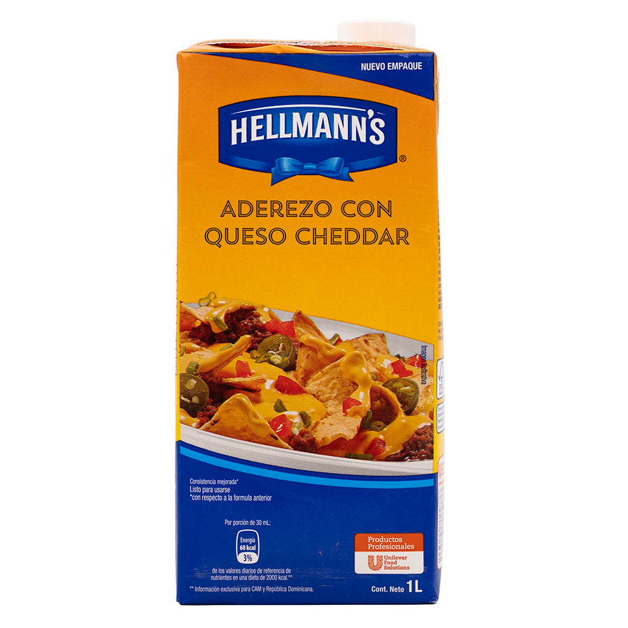 Queso Cheddar Hellmann’s 12 x 1 L
