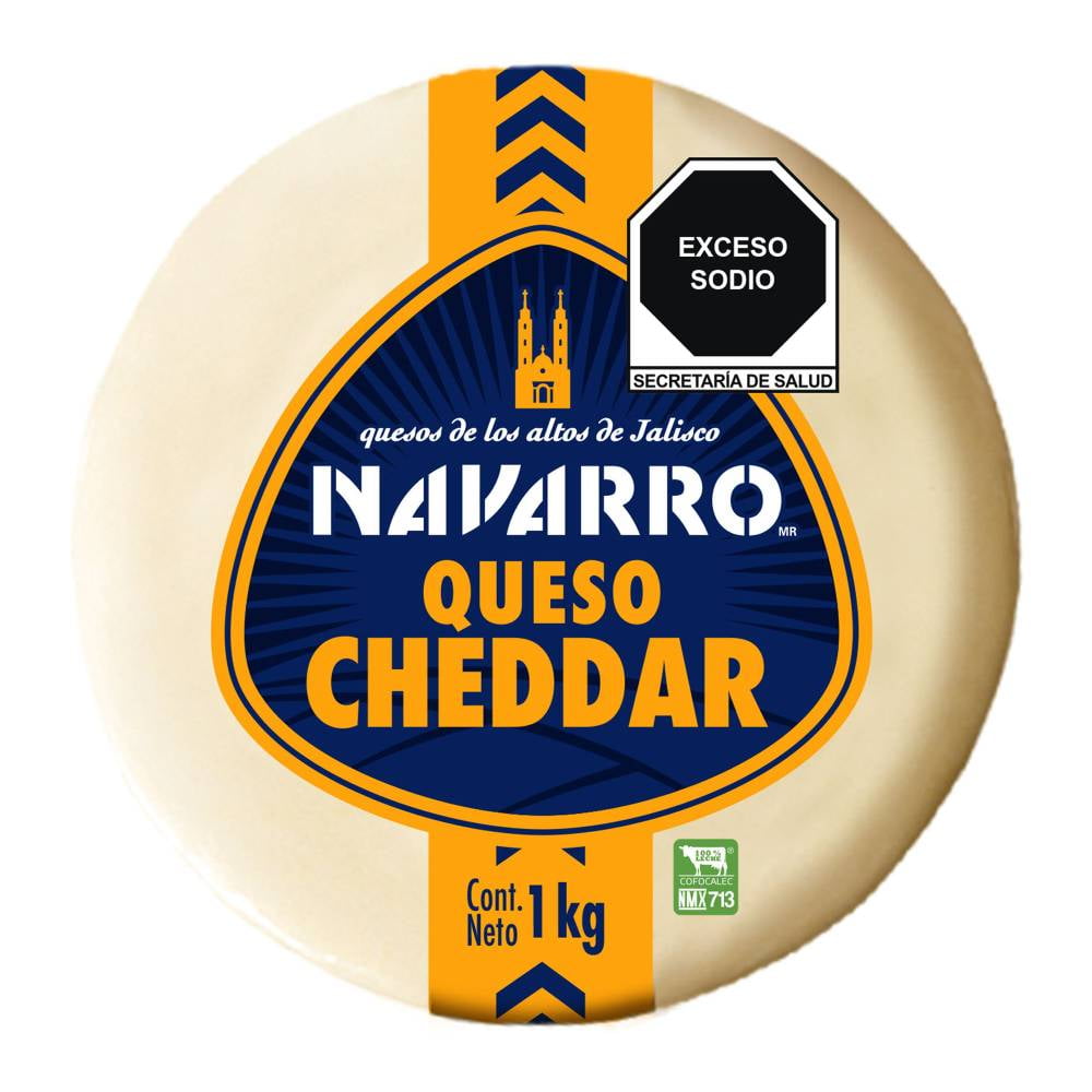 Queso Cheddar Navarro 1 kg