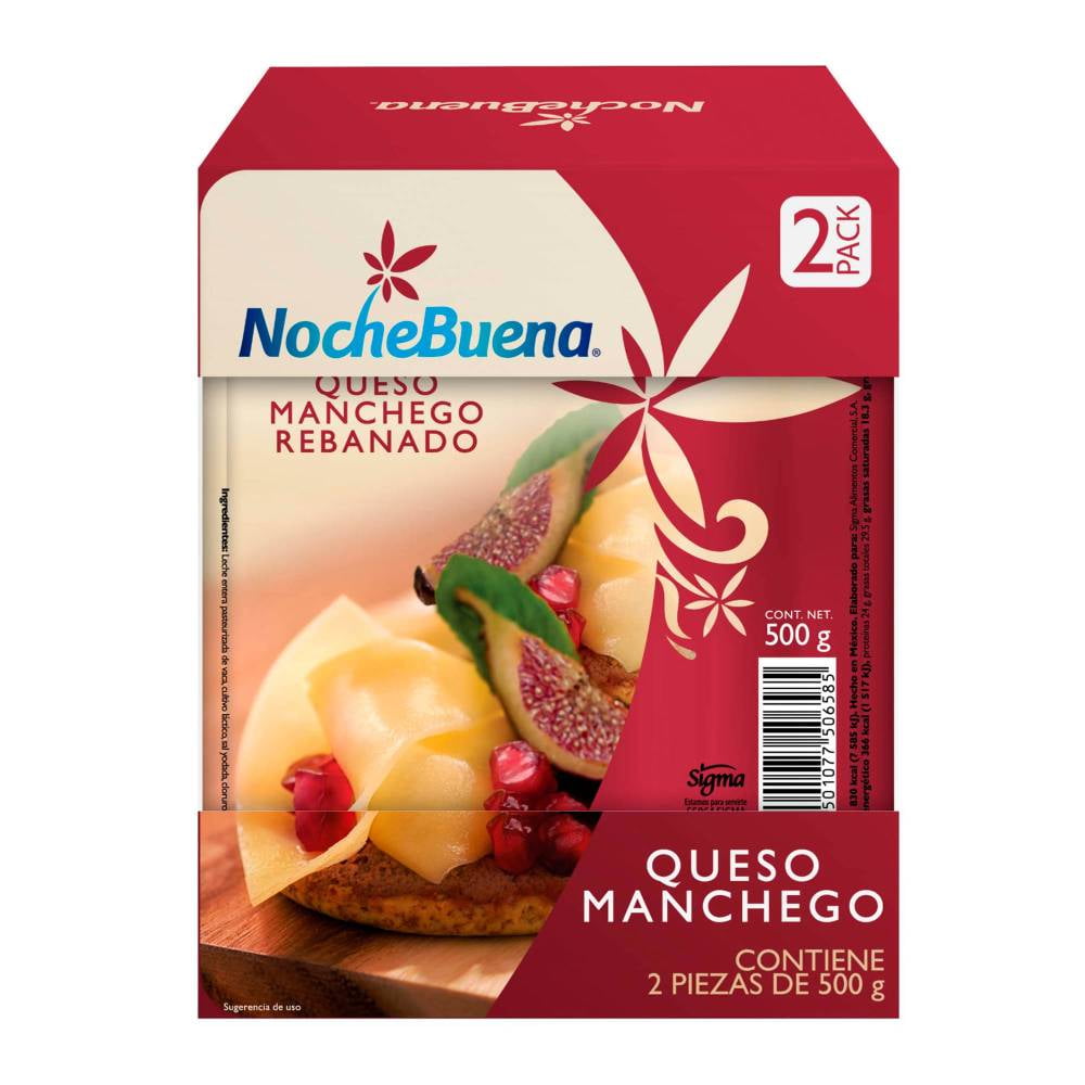 Queso Manchego NocheBuena Rebanado 2 x 500 g