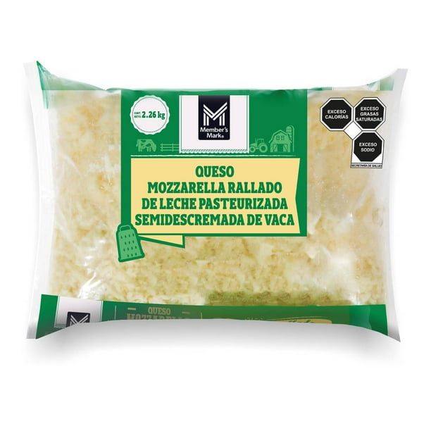 Queso Mozzarella Member’s Mark Rallado 2.26 kg