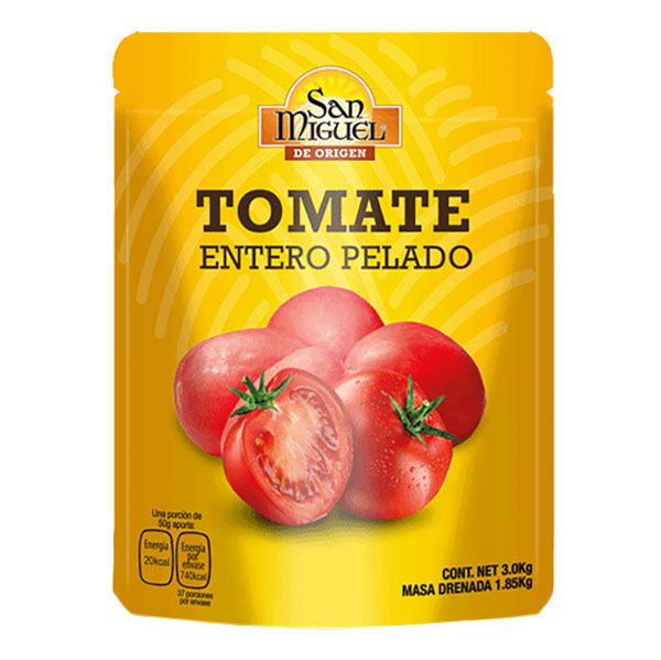 Tomate Entero Pelado San Miguel 6 x 3 kg